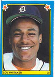 1983 Fleer Stickers #249 Lou Whitaker
