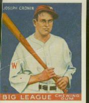 1983 Galasso 1933 Goudey Reprint #63 Joe Cronin BAT
