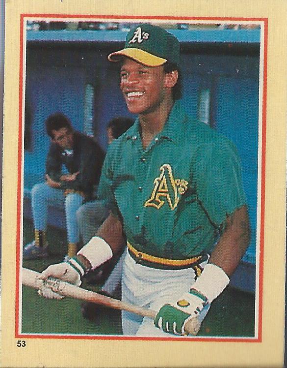 1984 Fleer Stickers #53 Rickey Henderson