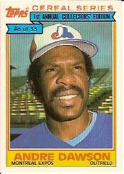 1984 Topps Cereal #6 Andre Dawson