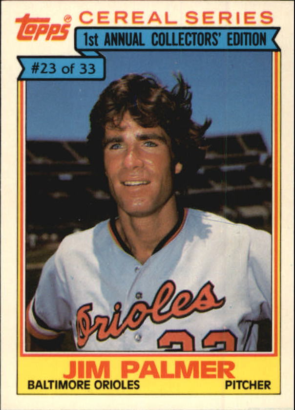 1984 Topps Cereal #23 Jim Palmer