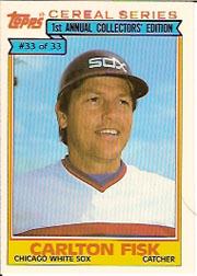 1984 Topps Cereal #33 Carlton Fisk