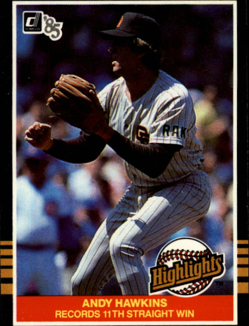 1985 Donruss Highlights #15 Andy Hawkins