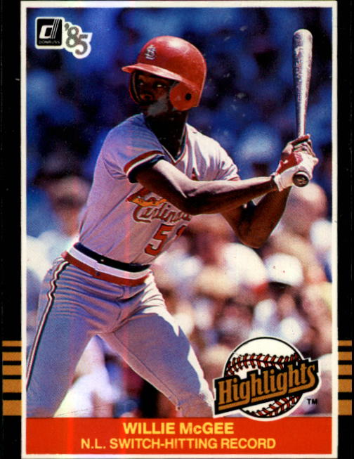 1985 Donruss Highlights #52 Willie McGee