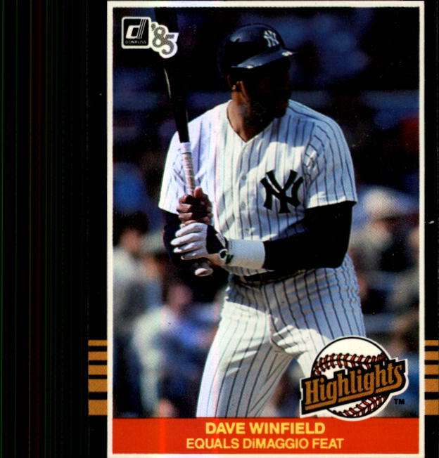 1985 Donruss Highlights #53 Dave Winfield