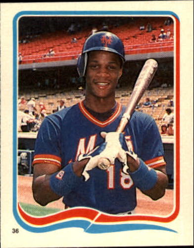 1985 Fleer Star Stickers #36 Darryl Strawberry