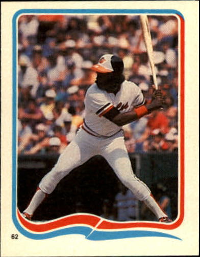 1985 Fleer Star Stickers #62 Eddie Murray SA