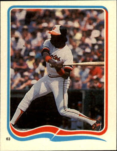 1985 Fleer Star Stickers #63 Eddie Murray SA