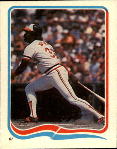 1985 Fleer Star Stickers #67 Eddie Murray SA