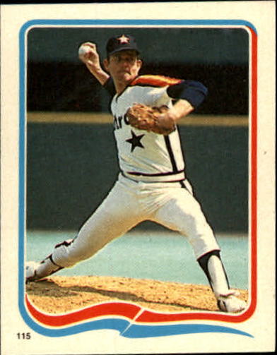 1985 Fleer Star Stickers #115 Nolan Ryan
