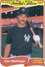 1985 Fleer Limited Edition #20 Don Mattingly