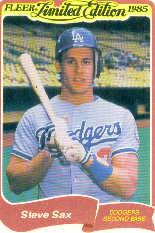 1985 Fleer Limited Edition #32 Steve Sax
