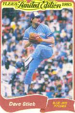1985 Fleer Limited Edition #37 Dave Stieb