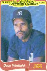 1985 Fleer Limited Edition #43 Dave Winfield
