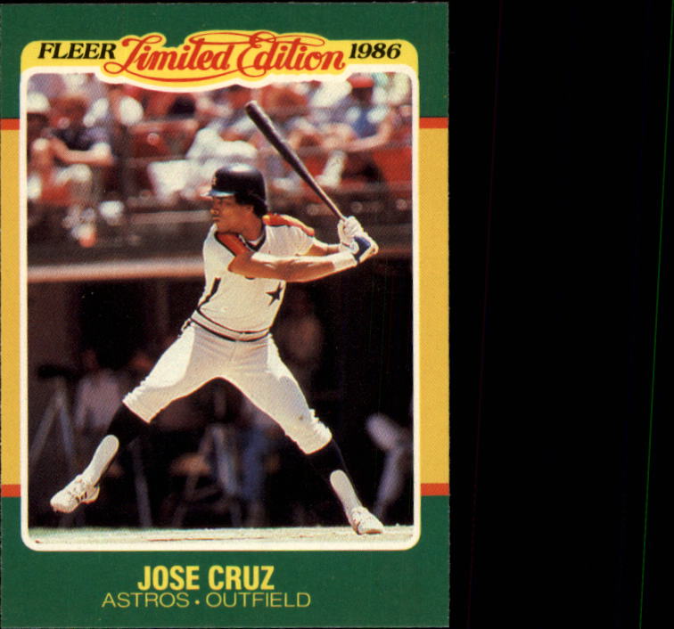 1986 Fleer Limited Edition #13 Jose Cruz