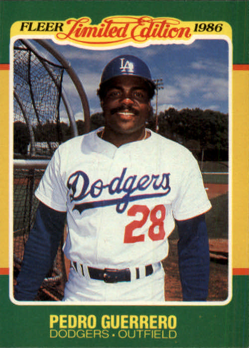 1986 Fleer Limited Edition #21 Pedro Guerrero