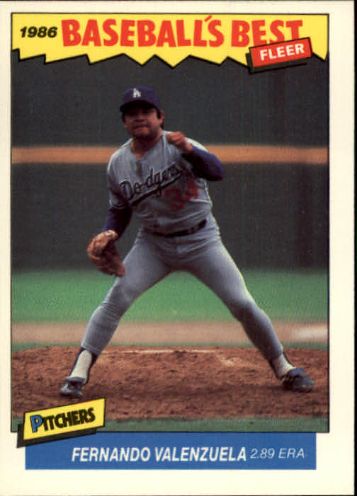 1986 Fleer Sluggers/Pitchers #41 Fernando Valenzuela