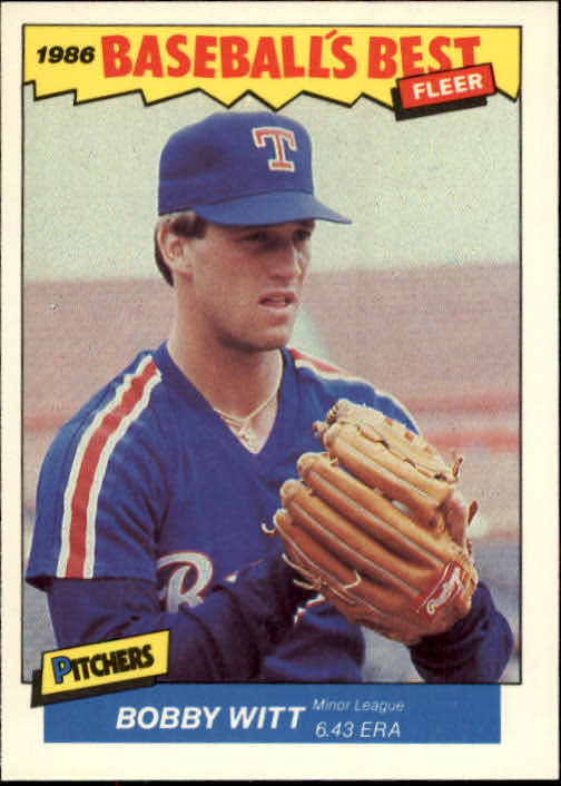 1986 Fleer Sluggers/Pitchers #42 Bobby Witt