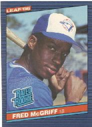 1986 Leaf/Donruss #28 Fred McGriff RR RC