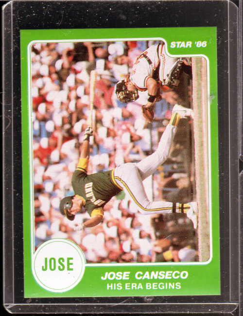 1986 Star Stickers Canseco #10 Jose Canseco/His Era Begins