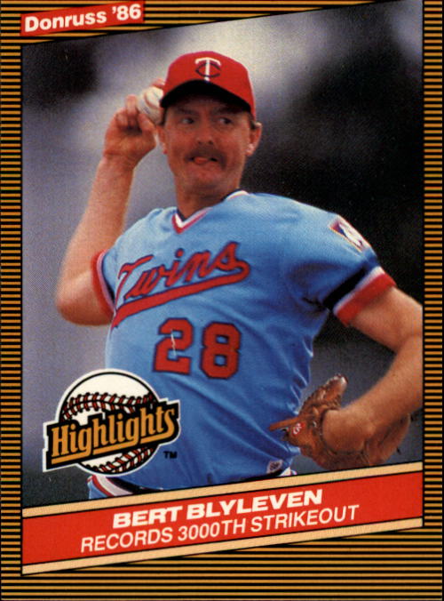 1986 Donruss Highlights #31 Bert Blyleven