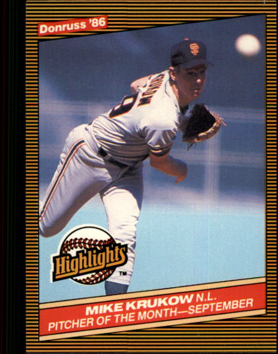 1986 Donruss Highlights #49 Mike Krukow