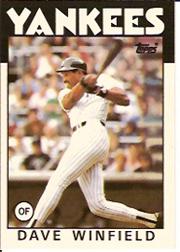 1986 Topps Tiffany #70 Dave Winfield