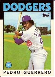 1986 Topps Tiffany #145 Pedro Guerrero