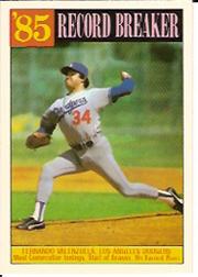 1986 Topps Tiffany #207 Fernando Valenzuela RB/Most cons. innings&/start