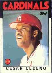 1986 Topps Tiffany #224 Cesar Cedeno