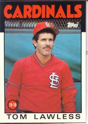 1986 Topps Tiffany #228 Tom Lawless