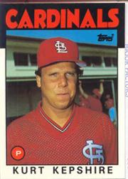 1986 Topps Tiffany #256 Kurt Kepshire