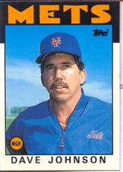 1986 Topps Tiffany #501 Dave Johnson MG/(Checklist back)
