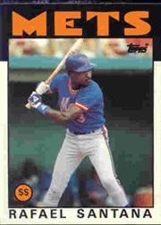 1986 Topps Tiffany #587 Rafael Santana