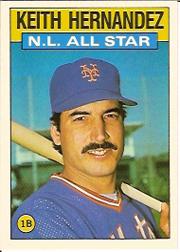 1986 Topps Tiffany #701 Keith Hernandez AS
