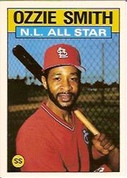 1986 Topps Tiffany #704 Ozzie Smith AS
