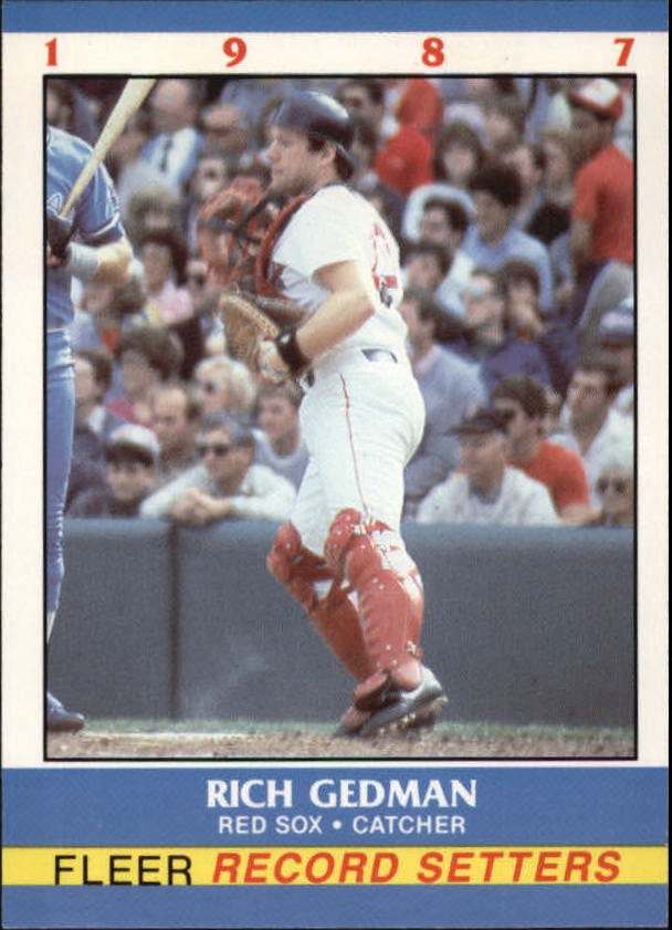1987 Fleer Record Setters #11 Rich Gedman
