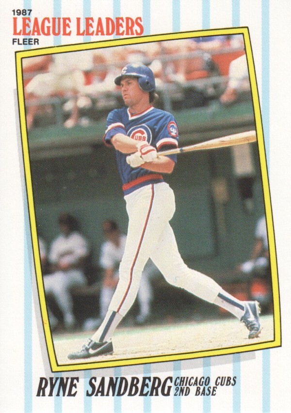 1987 Fleer League Leaders #39 Ryne Sandberg