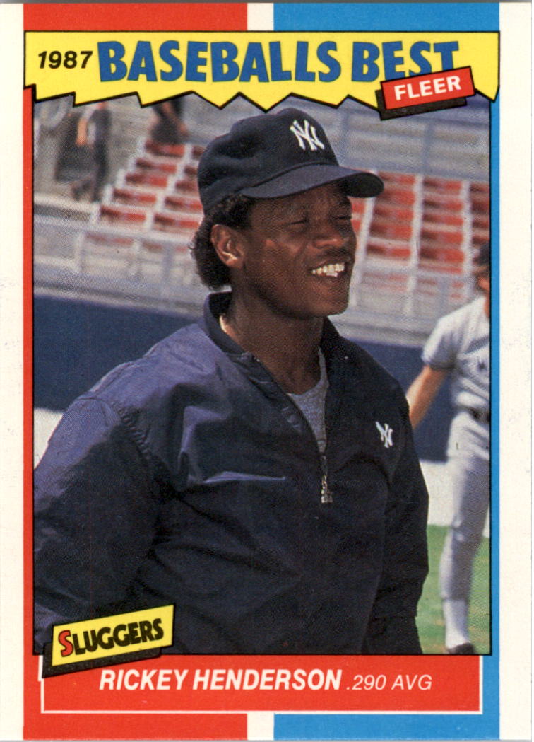 1987 Fleer Sluggers/Pitchers #18 Rickey Henderson