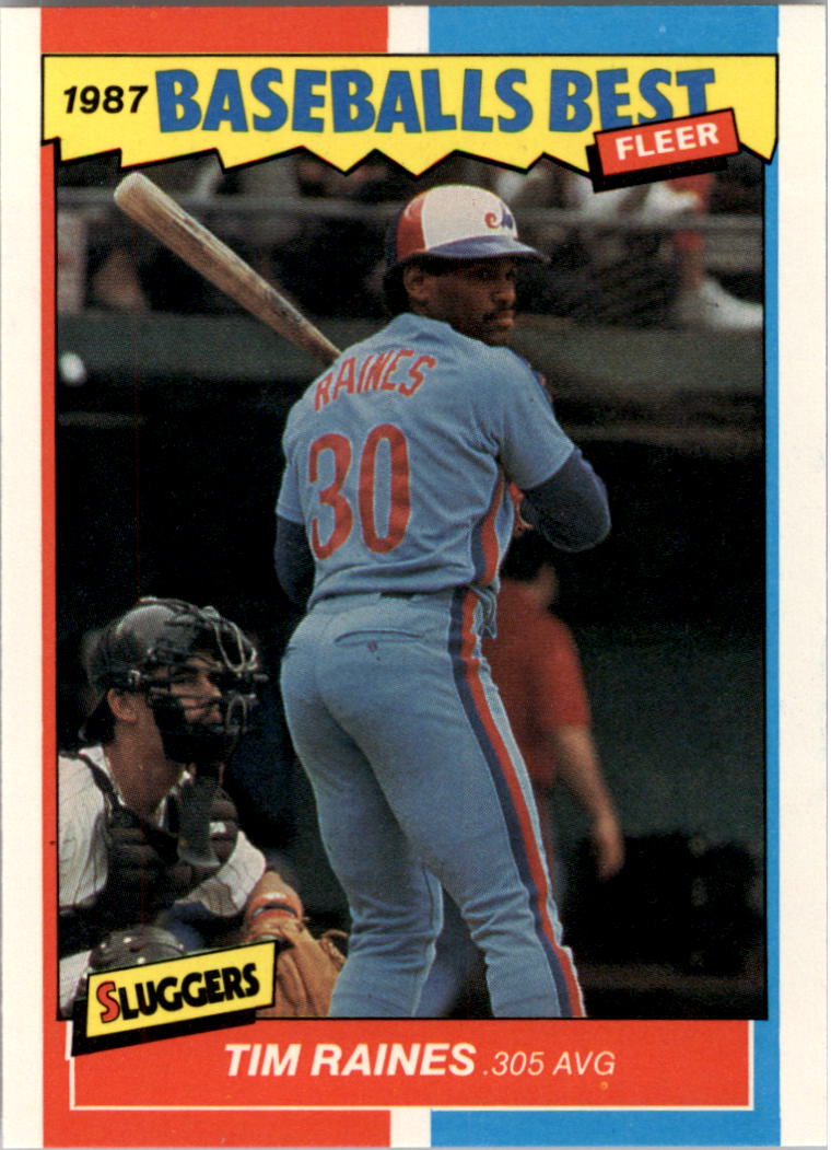 1987 Fleer Sluggers/Pitchers #32 Tim Raines