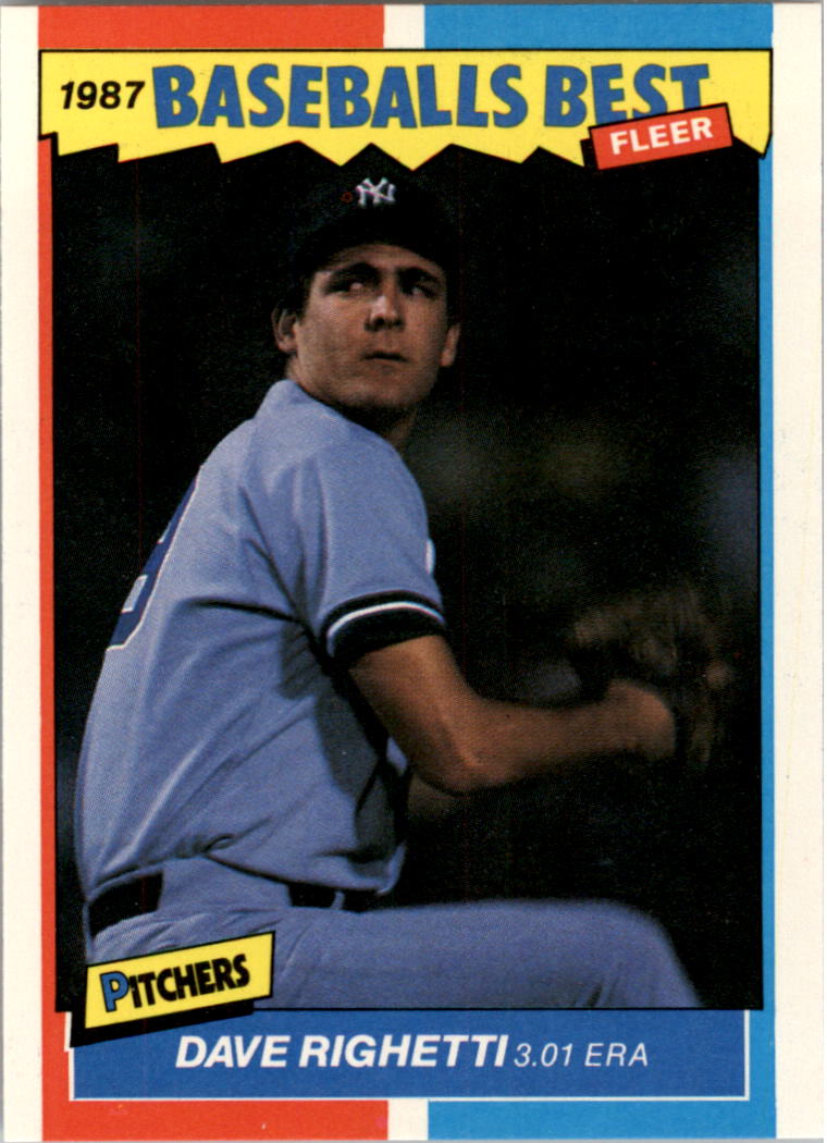 1987 Fleer Sluggers/Pitchers #34 Dave Righetti