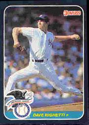 1987 Donruss All-Stars #55 Dave Righetti