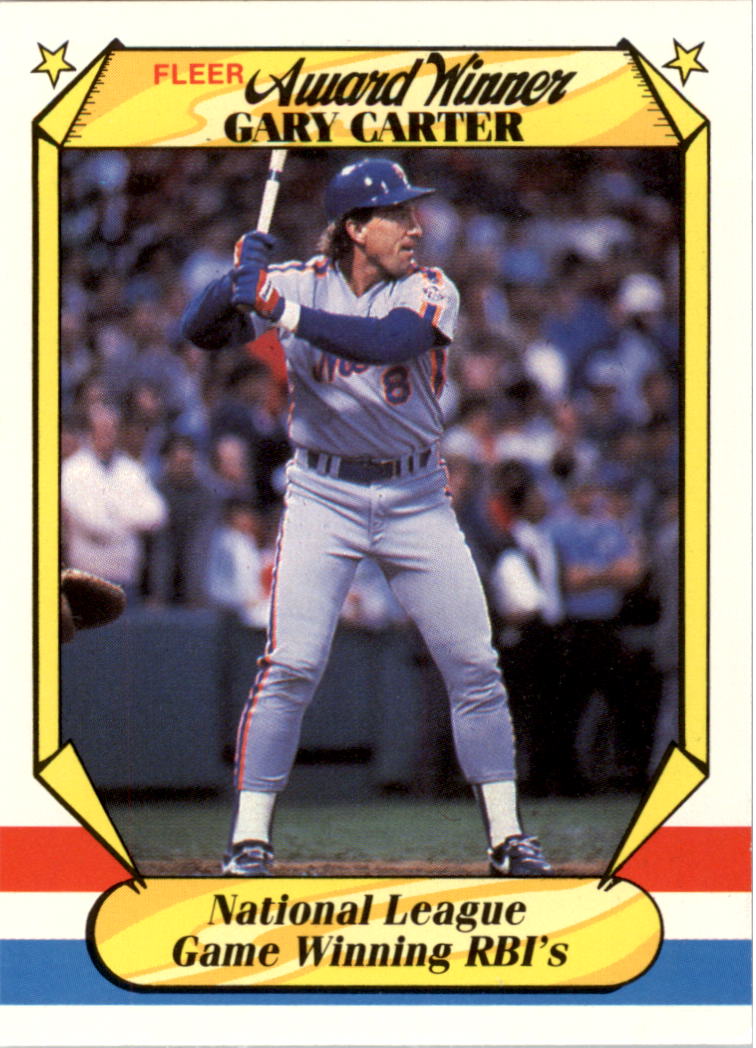 1987 Fleer Award Winners #7 Gary Carter