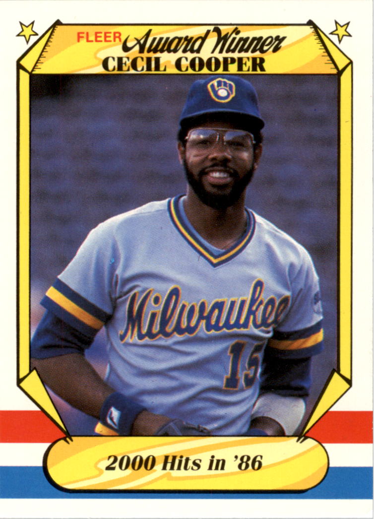 1987 Fleer Award Winners #10 Cecil Cooper