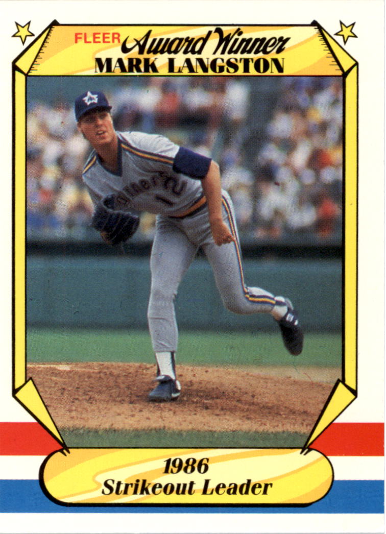 1987 Fleer Award Winners #22 Mark Langston