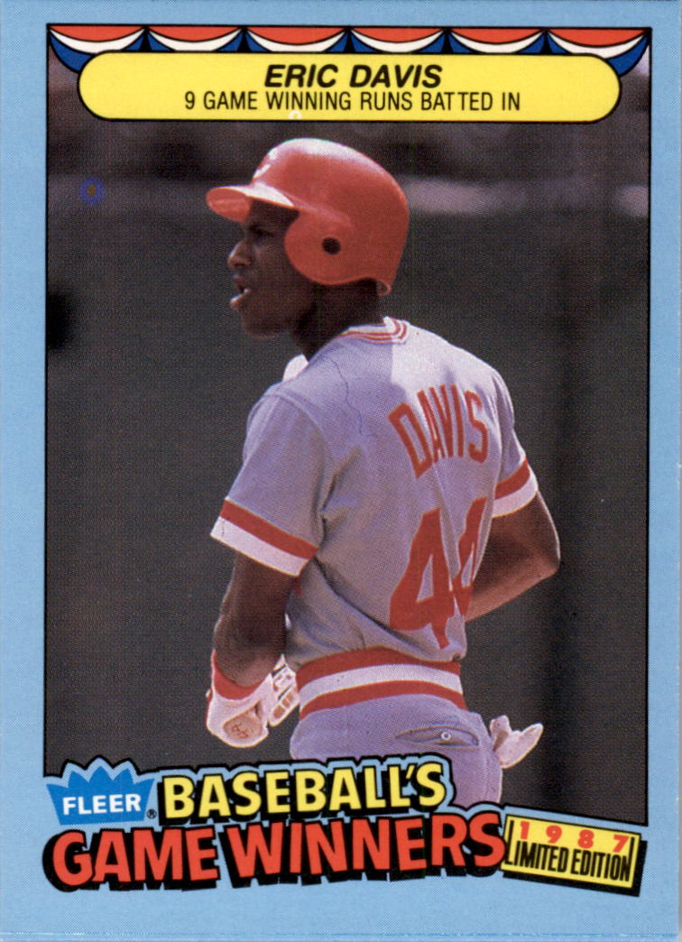 1987 Fleer Game Winners #11 Eric Davis