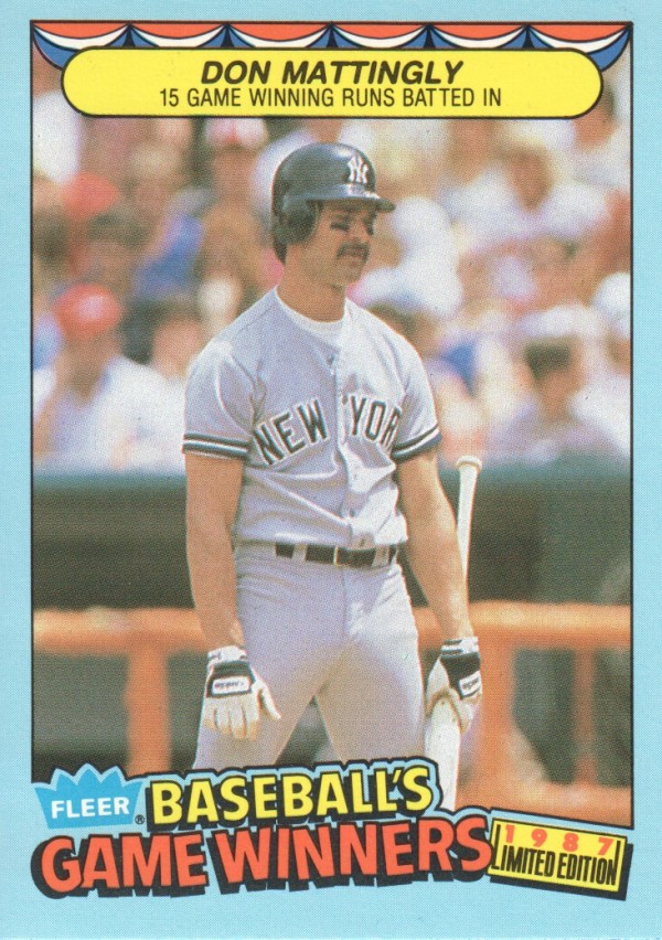 1987 Fleer Game Winners #26 Don Mattingly