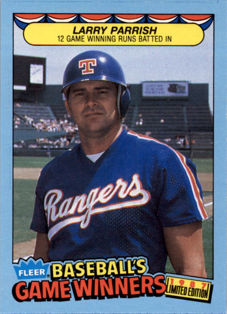 1987 Fleer Game Winners #33 Larry Parrish