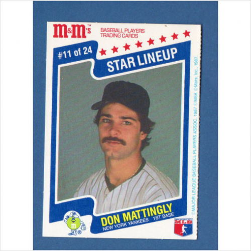 1987 M and M's Star Lineup #11 Don Mattingly
