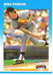 1987 Fleer Glossy #275 Mike Krukow